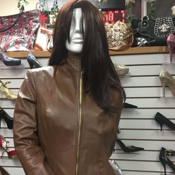 BNWT Cole Haan Luxury Wing Collar,Genuine Leather Jacket Size M - Picture 9 of 9